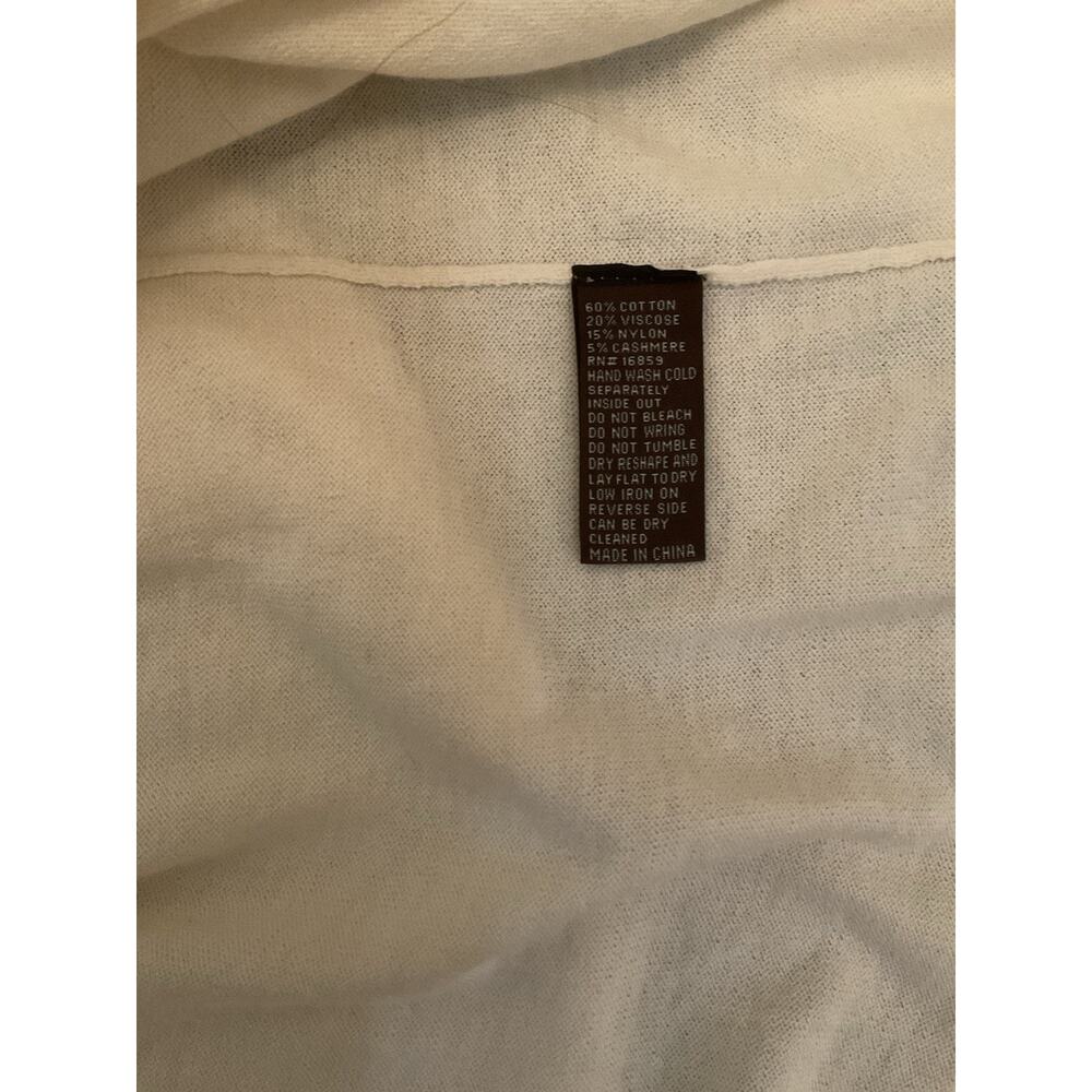 J McLaughlin Cashmere Blend Sweater Ivory Scalloped Hem Size Large New With Tags - Picture 8 of 8
